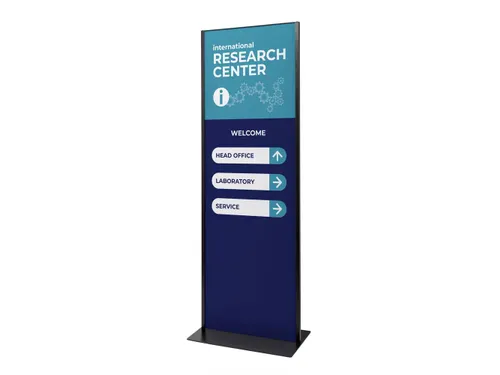 Totem Paneel+ Dubbelzijdige Display 70x200cm Zwart frame
