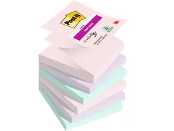 Memoblok Post-it Z-Notes R330 Super Sticky 76x76mm Soulful 6 stuks