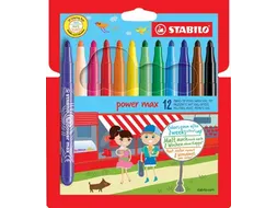 Power Max Viltstift Etui Van 12 Stuks Assorti