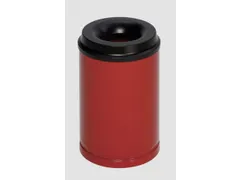 prullenmand zelfblussend 15 liter HxØ 370x250mm kop zwart rood