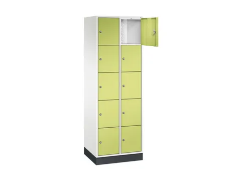 lockerkast,HxBxD 1950x620x500mm,2x5vakken,cil.-slot,sokkel