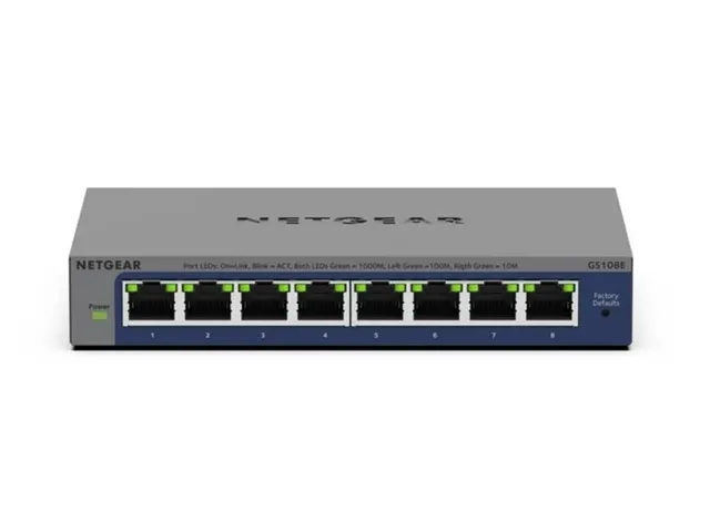 Gs108Ev4 Gigabit Plus Switch Standalone 8xRJ45 blue unmanaged