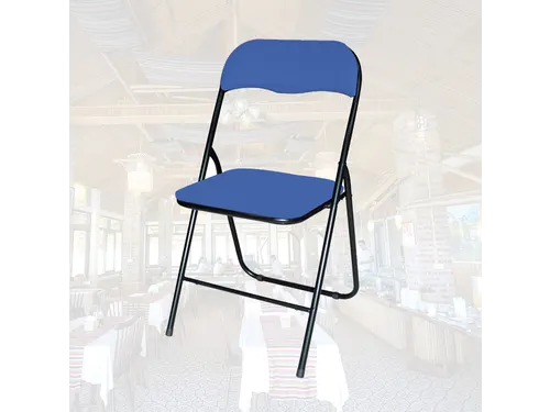 Klapstoel BRASQ FC100 blauw-zwart            