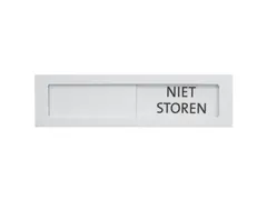 Premium Schuifbord Wit Niet Storen 150x40mm