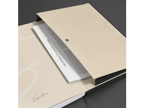 Notitieboek Oxford Signature A5 lijn 80vel zwart