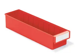 stellingbak,HxBxD 100x132x500mm,PP,rood