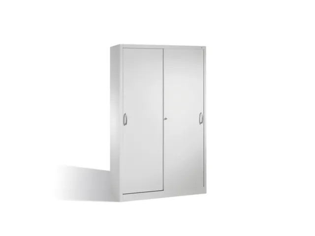 schuifdeurkast,HxBxD 1950x1200x400mm,romp RAL7035,front RAL7035