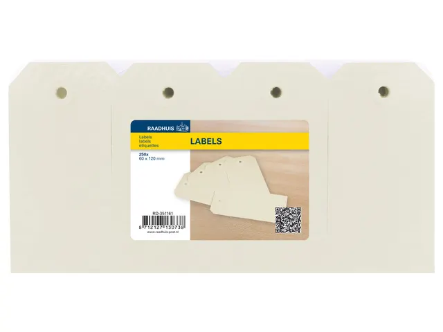 Etiquette Raadhuis 55x110mm chamois 250 pièces