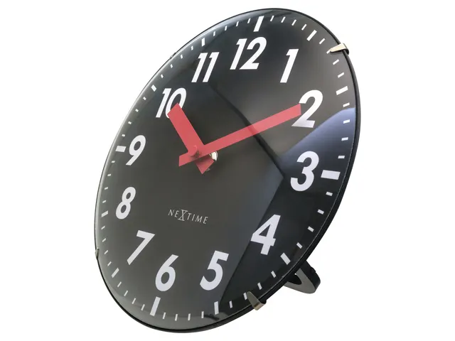 Horloge de table Nextime Duomo Mini 20 cm noir avec un verre bombé