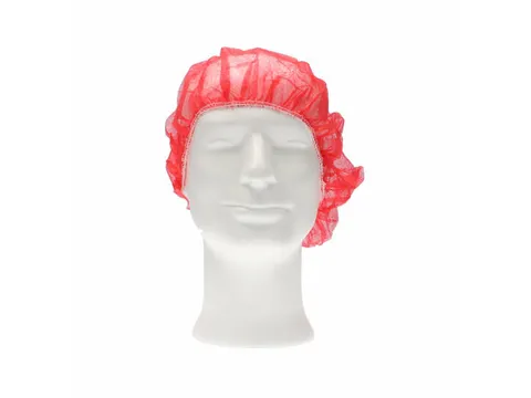 PP non woven haarnet rood 53cm bouffant cap maat L 1000 Stuks