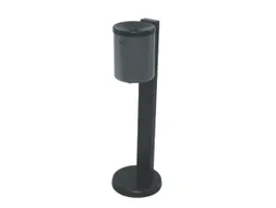 Staande asbak,H 825mm,staal,romp grafiet