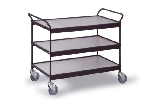 Tafelwagen Draagverm. 150kg Laadvl. Lxb 990x500mm 3 Etages Diepzwart