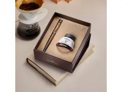 Vulpen giftset Sheaffer 100 9374 Coffee Ed. Matt Brown met inktpotje b