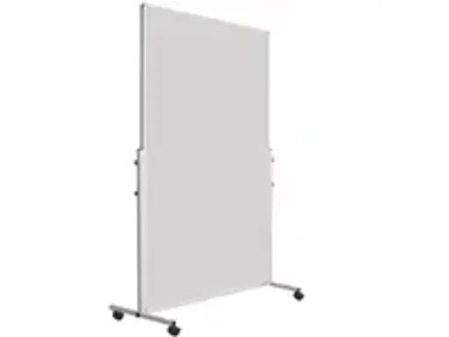 OUTLET Dubbelzijdig mobiel whiteboard 120x180cm wit gelakt staal
