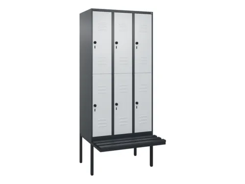 Dubbeldekse dekenkist,HxBxD 2120x900x815mm,3x2vak.,vak B 300mm
