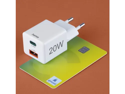 Oplader Hama USB-C/USB-A Mini PD 20W wit