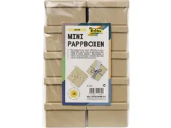Doos karton Folia mini 7,5x7,5x4,5cm 10 stuks kraft