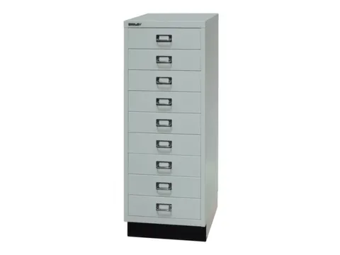 kantoor-ladekast HxBxD 940x349x432mm 9 laden romp lichtgrijs staal
