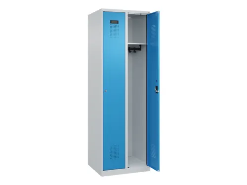 locker,HxBxD 1850x600x500mm,2vak,vak B 300mm,cil.-slot,staand op vloer