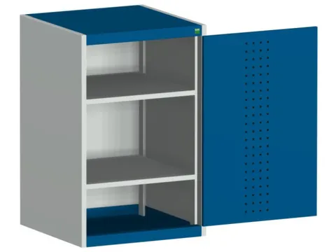 kast met geperforeerde platen,HxBxD 1000x650x650mm,2xStalen bodem