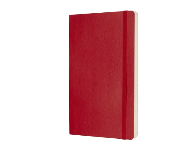 Carnet de notes Moleskine L 130x210mm ligné Soft rouge écarlate