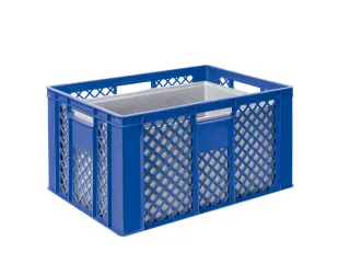 Euronorm-stapelbak,m. isoleerbox,HxLxB 320x600x400mm,63/35l,HDPE,blauw - 4