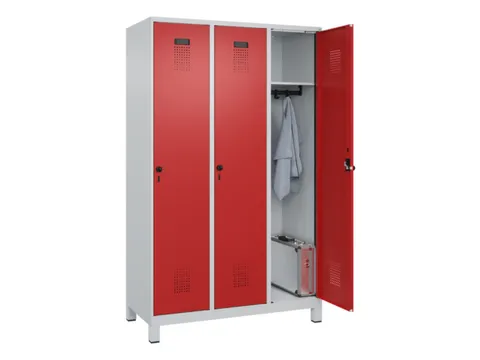 locker,HxBxD 1950x1200x500mm,3vak,vak B 400mm,draaigrendel,voeten