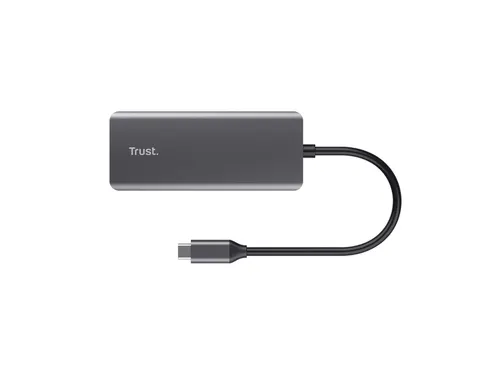 Adapter Trust Dalyx 6-in-1 USB-C multipoort grijs
