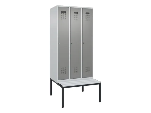 armoire vestiaire avec banc noir et blanc,HxlxP 2120x900x815mm