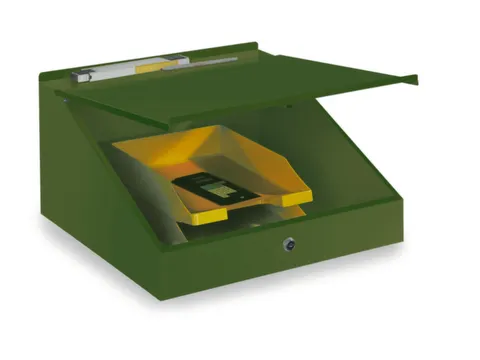 Wandlessenaar Hxbxd 250x495x495mm Cilinderslot Ral 6011