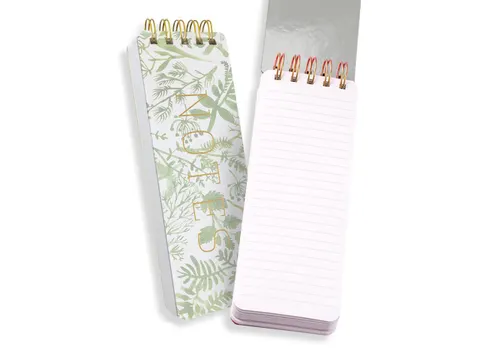 Notitieblok Èccolo spiraal Botanical lijn ca.8x23cm 100gr 150pag.