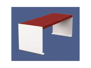 zitbank,B 1200mm,3latten,hout-zitting Mahonie,zitting H 450mm - 1