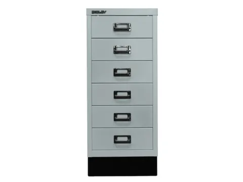 kantoor-ladekast HxBxD 670x279x380mm 6 laden romp lichtgrijs staal