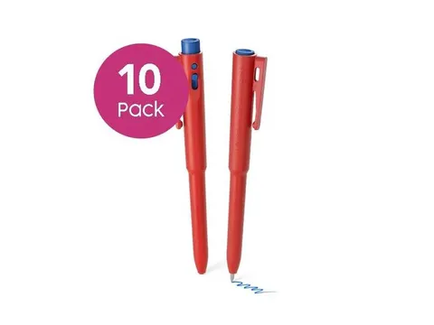 J800 DetectaPen met clip oranje blauwe inkt detecteerbaar 10 stuks