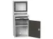 pc-kast monitorvak 1650x650x550mm toetsenbordblad RAL7035+RAL7016