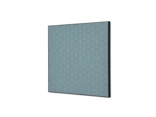 Wanddecoratie Textiel Set 40x40cm Hexagon Grijs