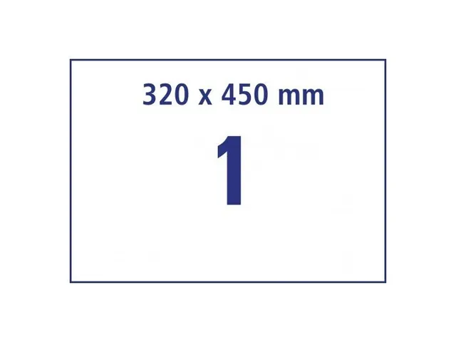 Antimicrobiële etiketten afneembaar transparant 450x320mm