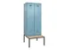 locker met bank,voor scheiding van kleding,HxBxD 2120x800x815mm,2vak