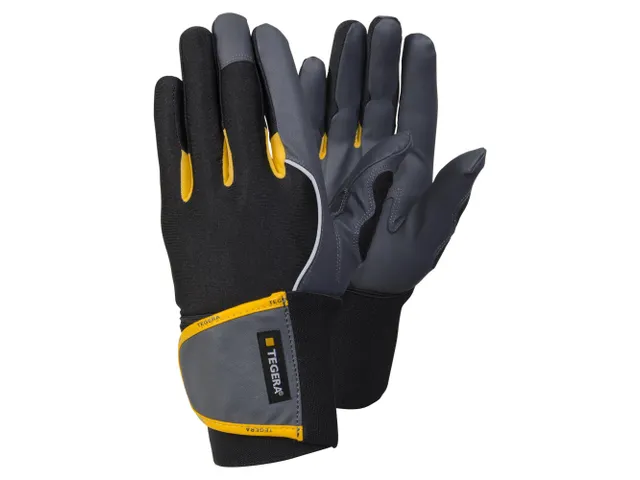 Tegera PRO 9195 precisiehandschoenen zwart/grijs/geel maat 11 6 paar