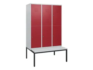 Dubbeldekse dekenkist,HxBxD 1950x1200x815mm,3x2vak.,vak B 400mm - 1