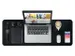 Sous-main Sigel enroulable 800x300x2mm noir-noir simili cuir