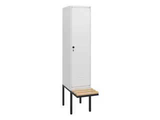 locker met bank,HxBxD 1950x400x815mm,1vak,vak B 400mm,draaigrendel - 1