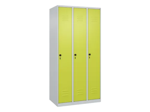 locker,HxBxD 1850x900x500mm,3vak,vak B 300mm,draaigrendel