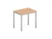 In hoogte verstelbaar bureau,HxBxD 720-840x800x600mm,NE-esdoorn
