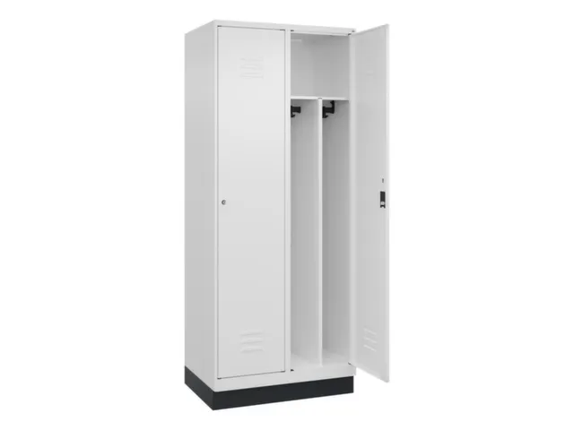 armoire vestiaire noir et blanc,HxlxP 1950x800x500mm,2compart.