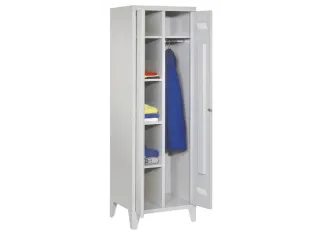 kleding-/wasgoedkast,HxBxD 1850x600x500mm,RAL7035,front RAL3000 - 3