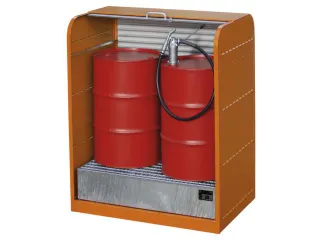 vatenkast,HxBxD 1610x870x1300mm,v. 2x200l vat,opvangvol. 215l - 1