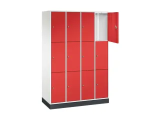 lockerkast,HxBxD 1950x1220x500mm,4x3vakken,cil.-slot,sokkel - 1