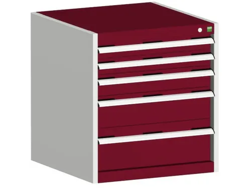 ladekast HxBxD 700x650x525mm 5laden romp RAL7035 front RAL3004