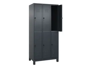 dubbeldekse locker,HxBxD 1950x900x500mm,3x2vak.,vak B 300mm - 2